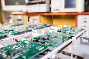 electronics manufacturing with green circuit boards
