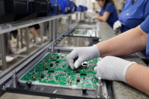 electronics manufacturing assembly line in a facility